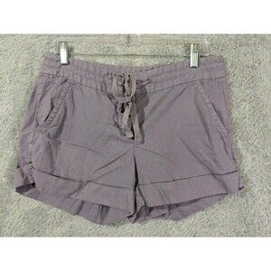 Lavender Cotton Linen Drawstring Shorts Size 6 Comfy Soft Summer Travel Beachy